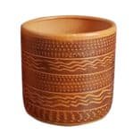 MACETA DE BARRO LABRADA